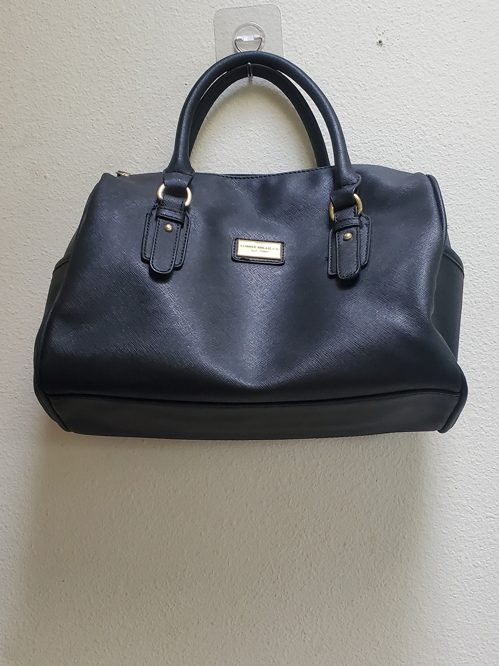 Tommy Hilfiger Black Satchel with Gold Hardware